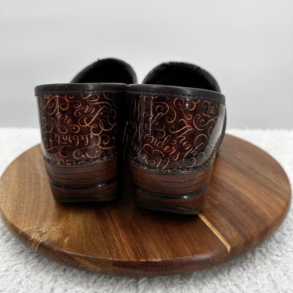 Dansko Shoes Womens US 9 39 Brown Limited Edition 30th Anniversary Clogs Leather - Picture 6 of 11
